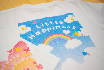 インクジェットプリントで印刷したTシャツの写真