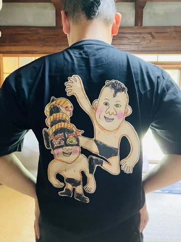 大舘様 プロレスイラストTシャツ