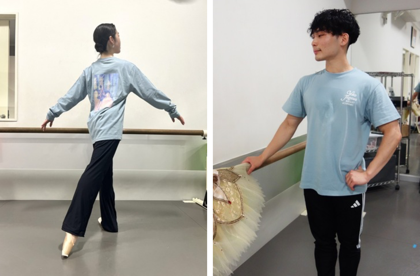 田川陽子バレエアカデミー様 オリジナルTシャツ＆長袖Tシャツ